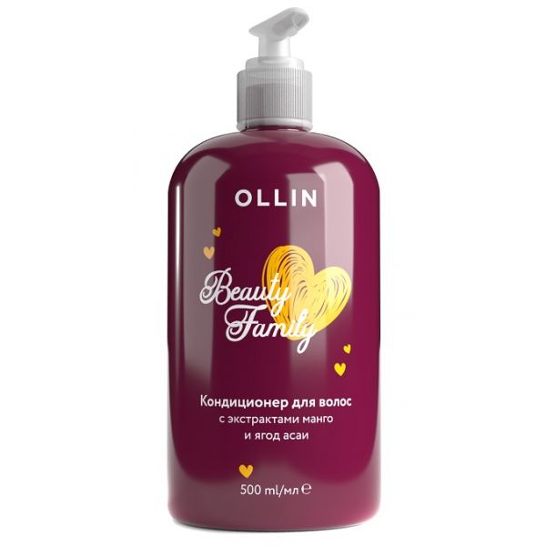 Hair conditioner with extracts of mango and acai berries Beauty Family OLLIN 500 ml